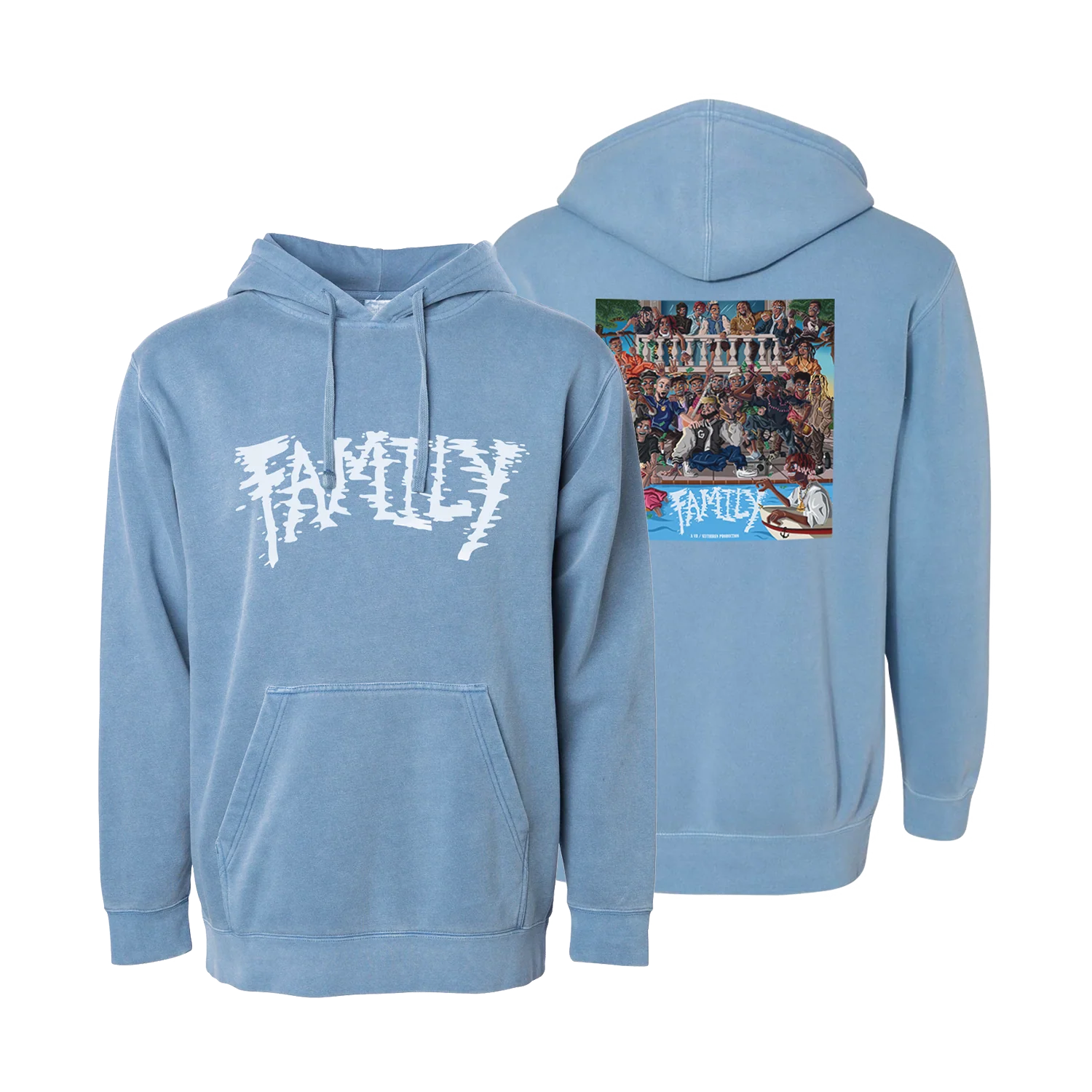 DJ Scheme - Blue FAMILY Album Hoodie