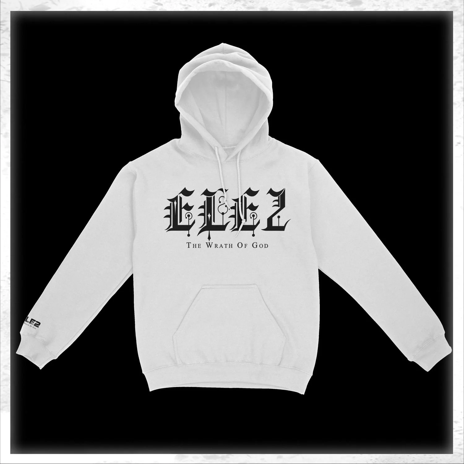 ELE2 Old English - White Hoodie - Image 2