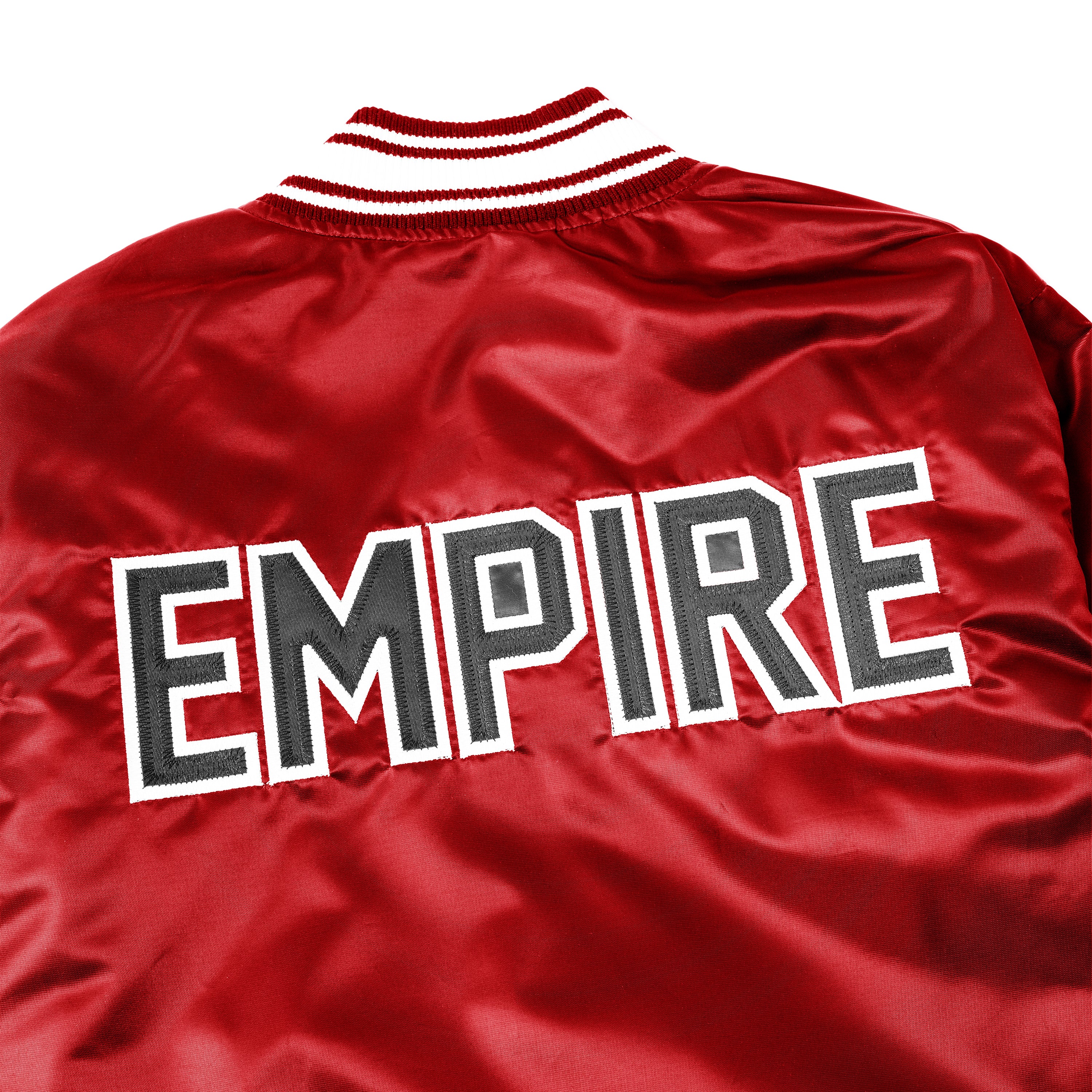 EMPIRE All-Star Satin Starter Jacket (Red) - Image 4