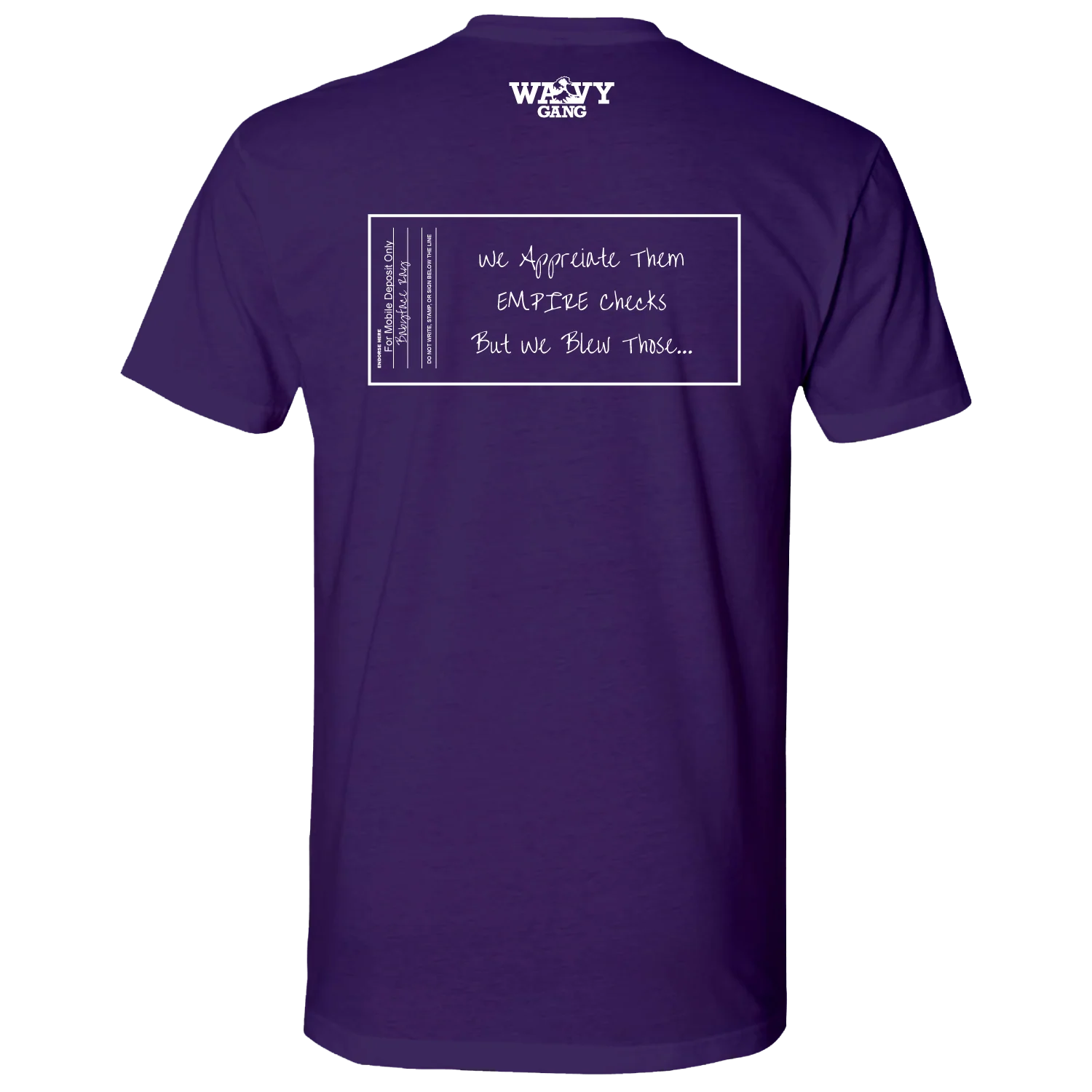 EMPIRE Checks Purple T-Shirt - Image 2
