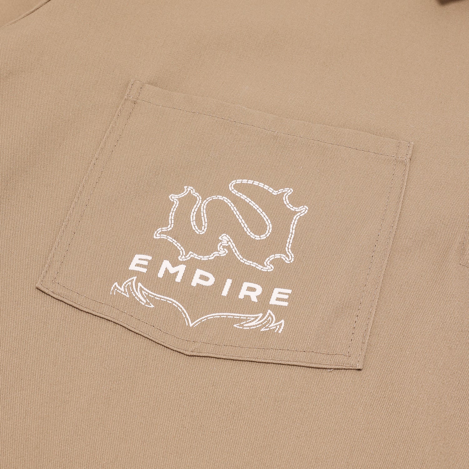 EMPIRE x 11WRK - Work Shirt (Khaki) - Image 3