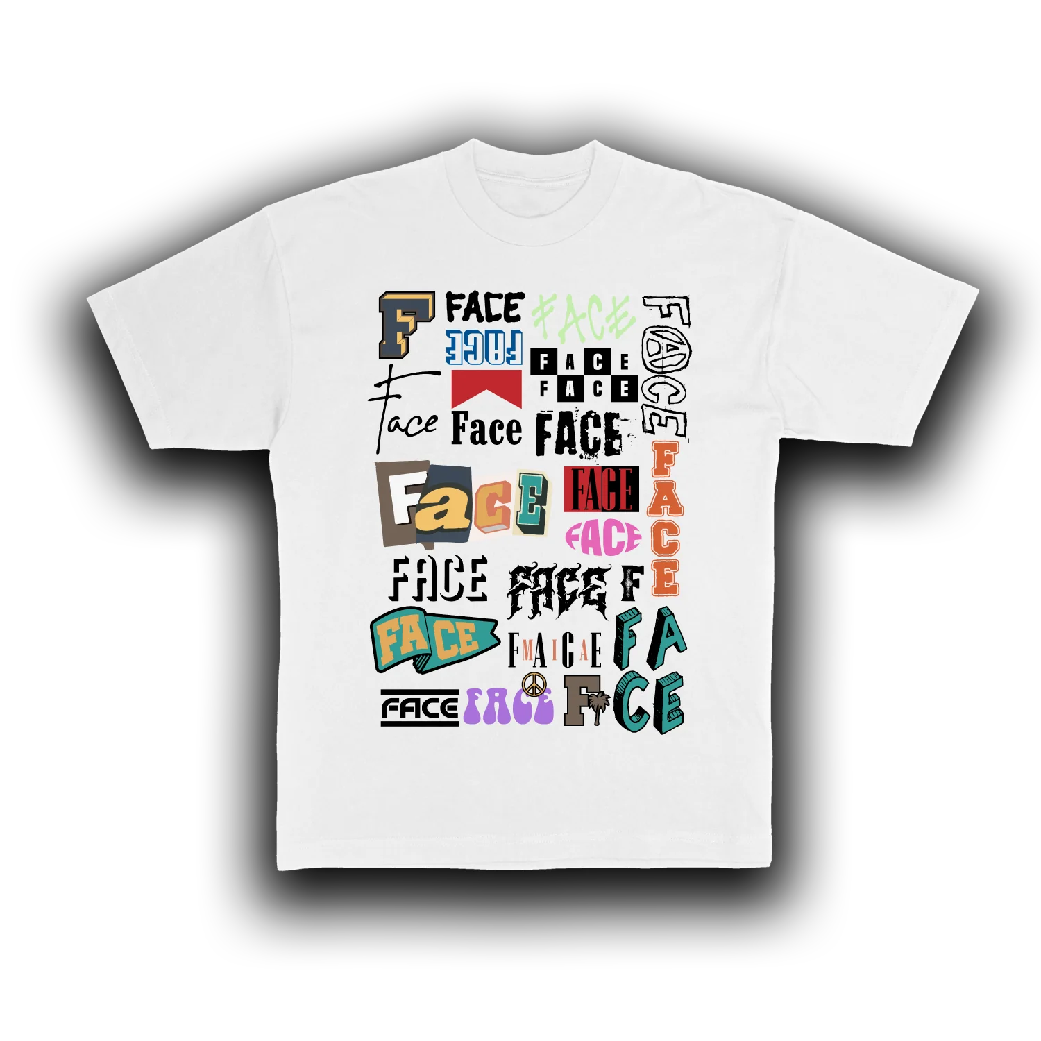 FACE Collage T-Shirt (White)