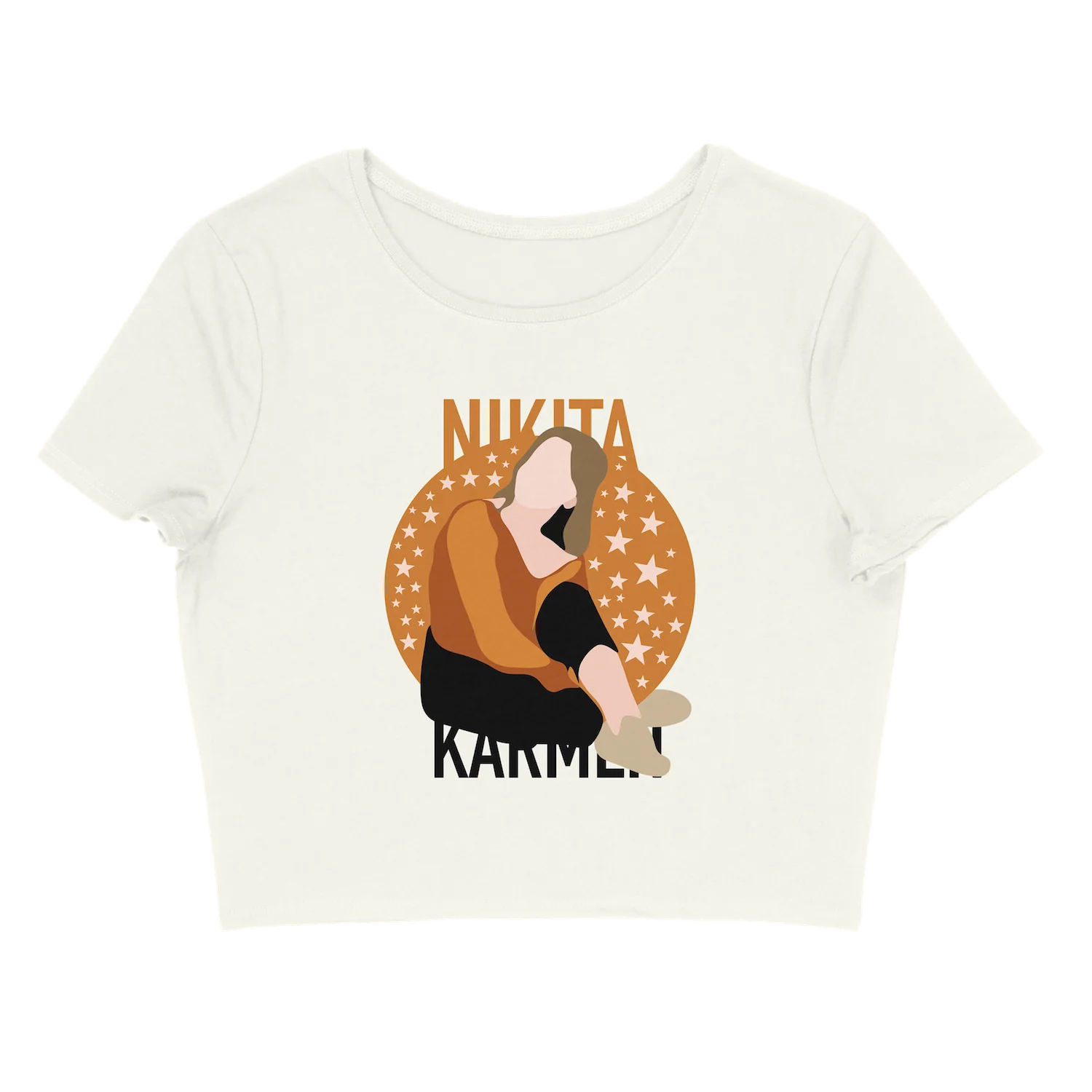 Nikita Karmen - Off-White Crop Tee
