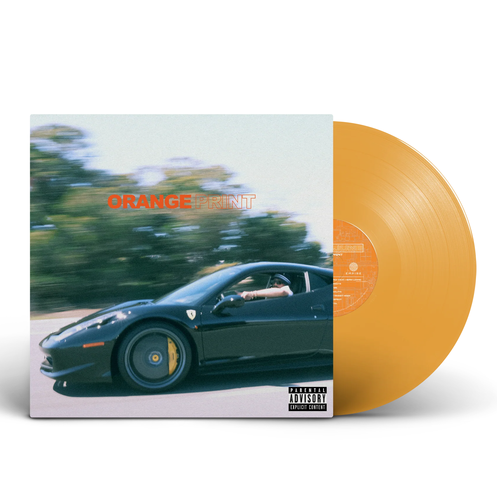 Orange Print Vinyl