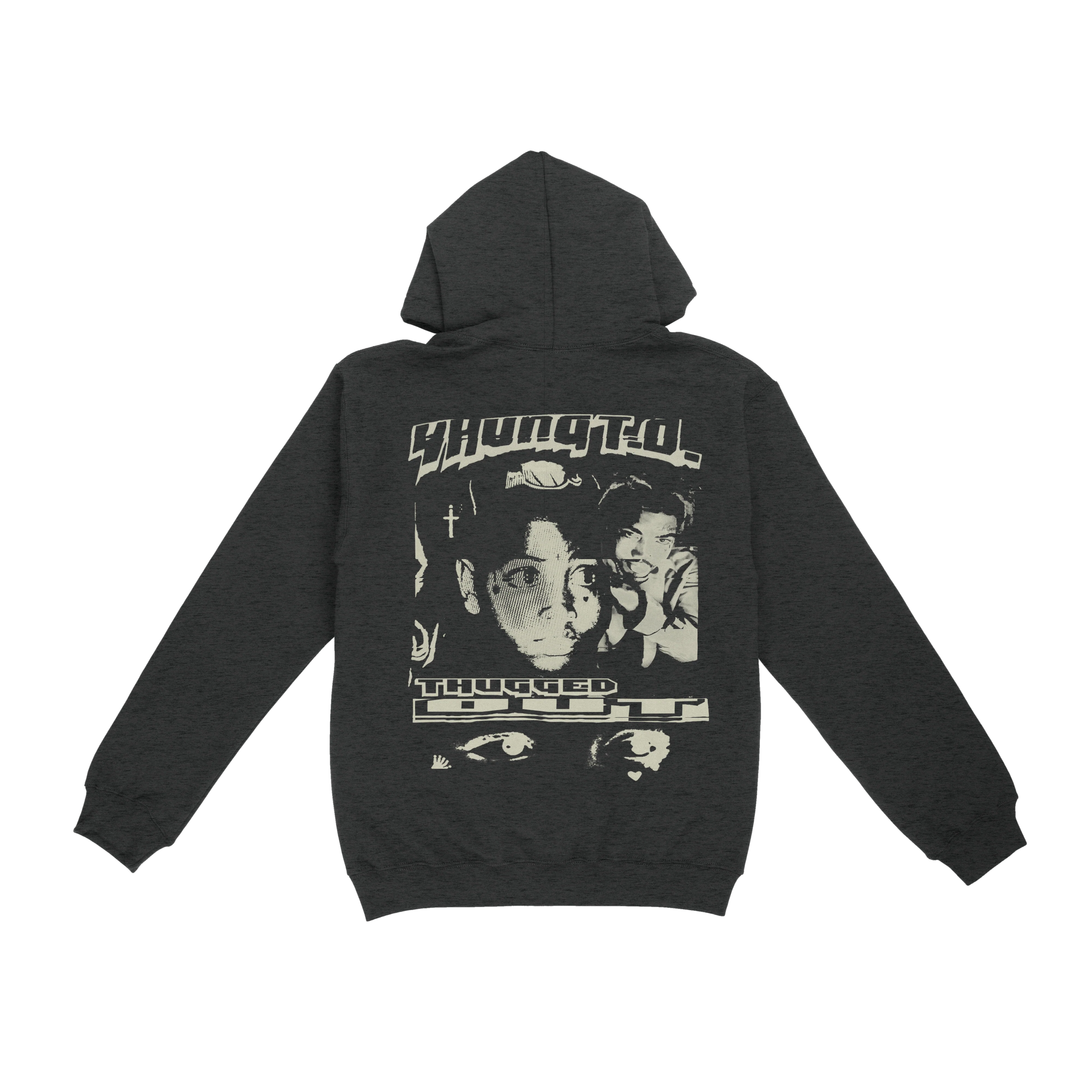 Yhung T.O. - Thugged Out Charcoal Hoodie - Image 3